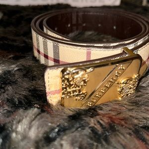 Vintage Burberry Belt plaid print
